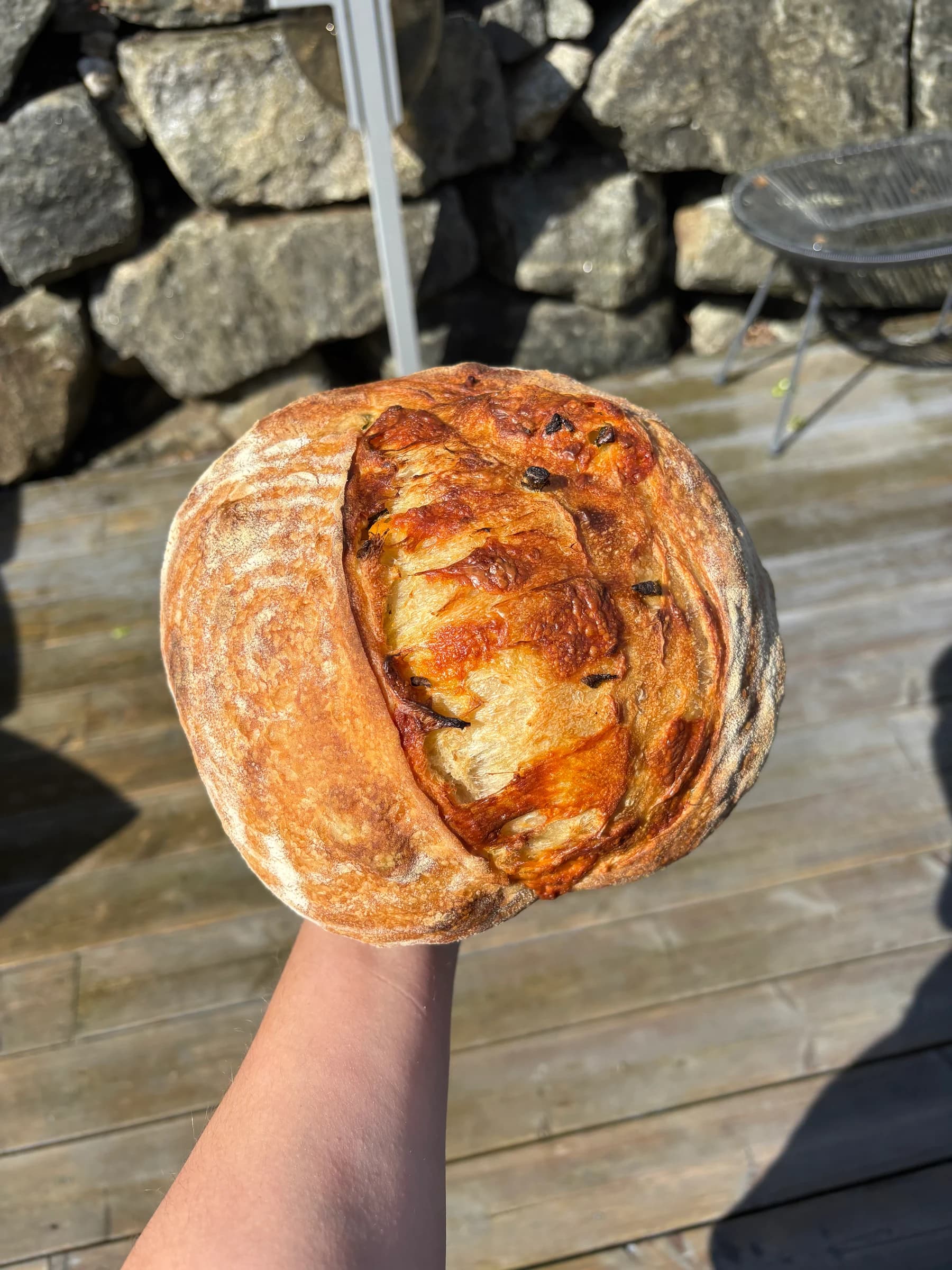 Cheddar & jalapeños brød